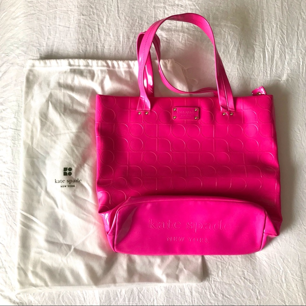 Kate Spade Hot Pink Vinyl Tote